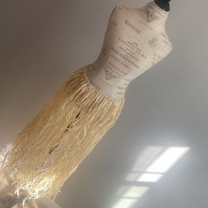 Adult Jupe Luau Grass Skirt Tan Beige